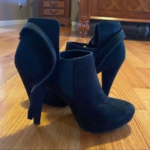 Black booties. Worn once